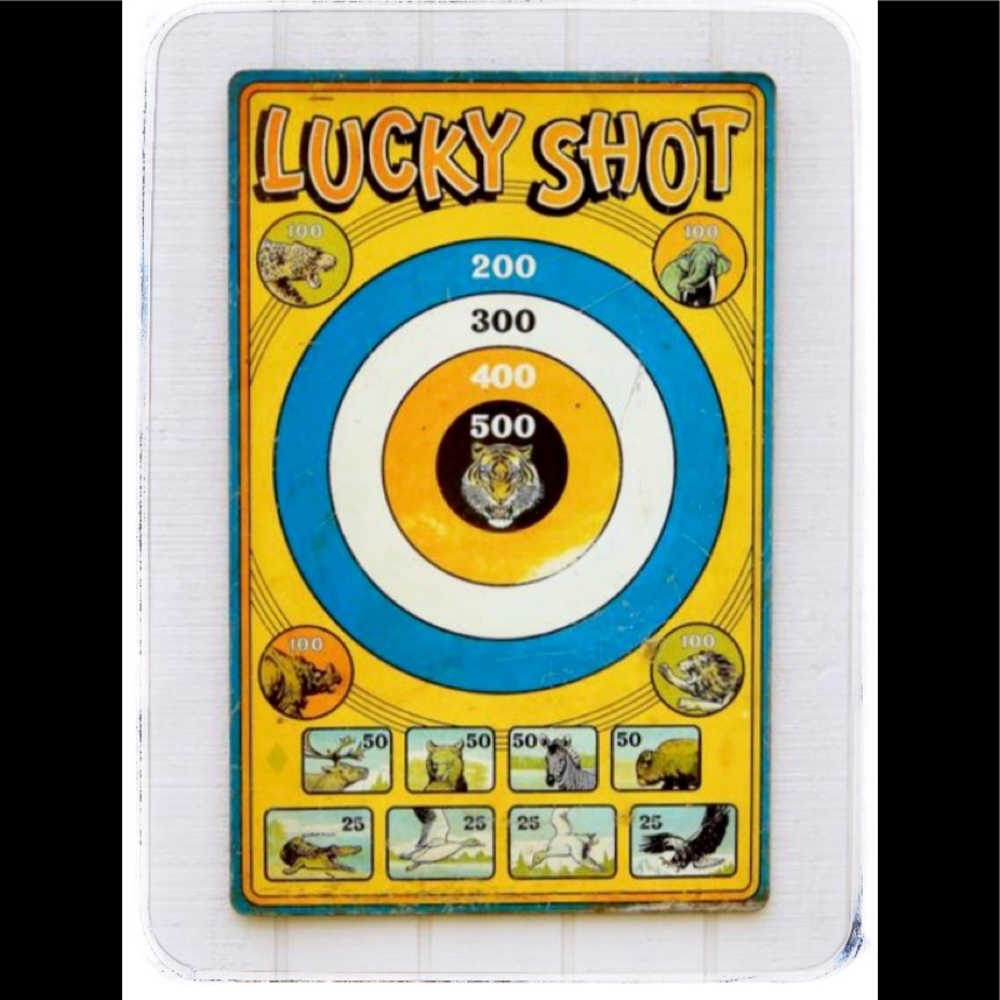 Vintage Lucky Shot Game Board.